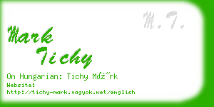 mark tichy business card